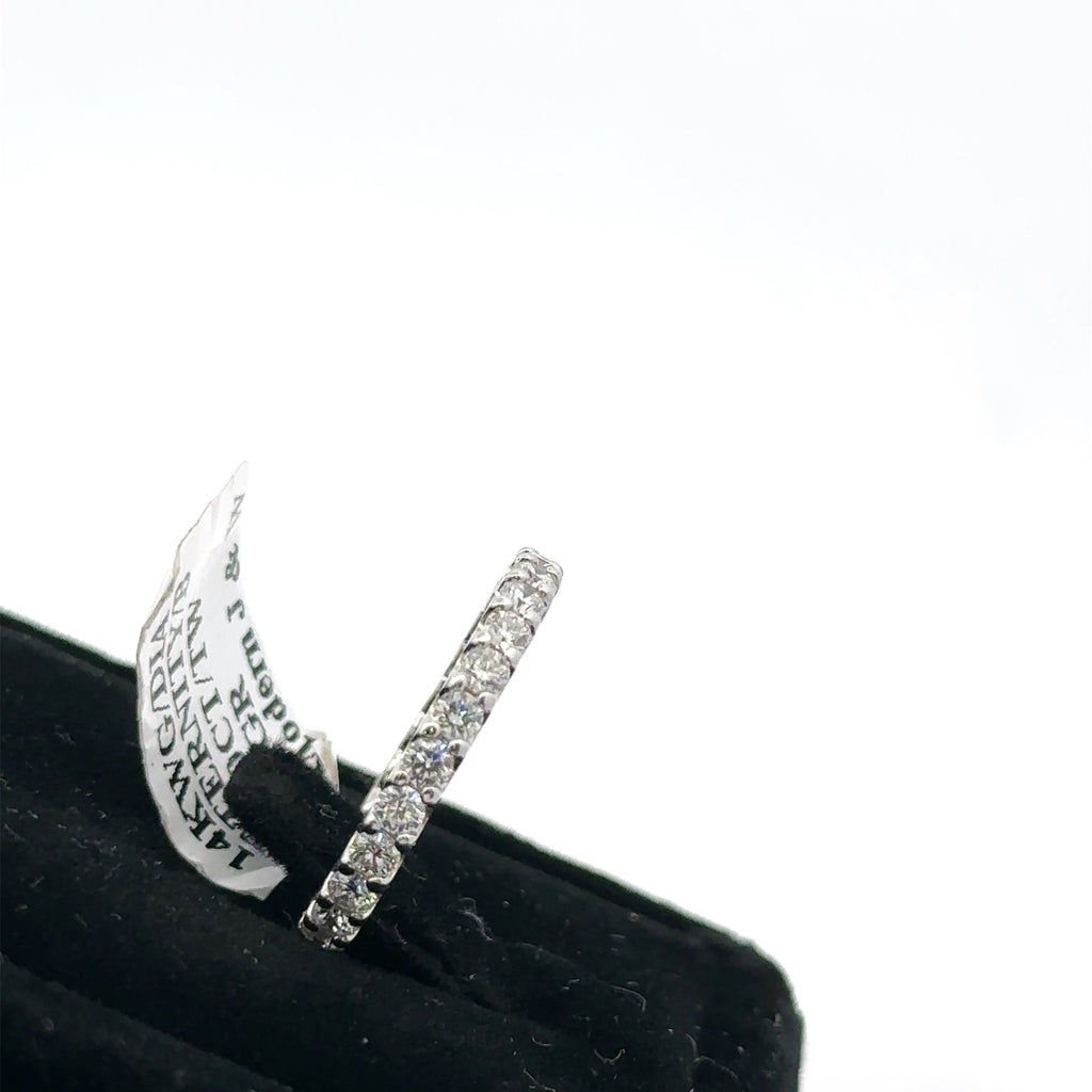 14k White Gold 1.85 CT Diamond Eternity Ladies Wedding Band Size 5.75,  S105862