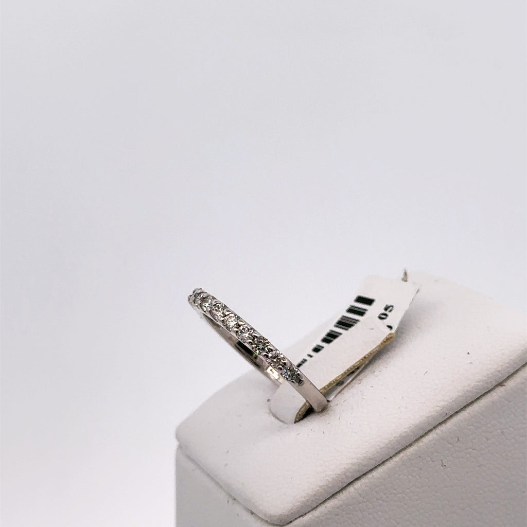 14k White Gold 0.60 CT Diamond Ladies Wedding Band, 2.2G, Size 7,  S106884