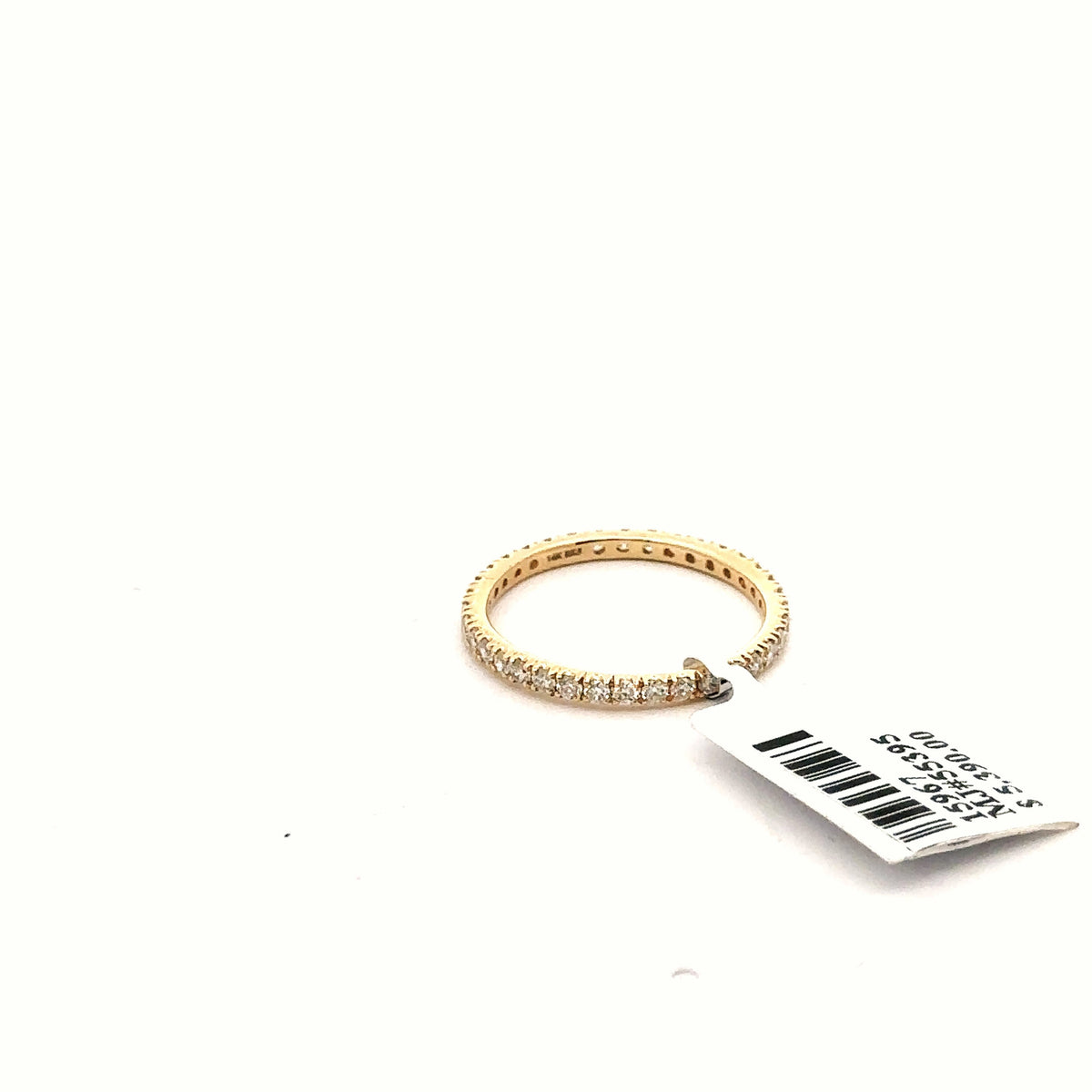 14k Yellow Gold 0.85 CT Eternity Diamond Ladies Wedding Band, 1.5G, S15967
