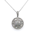 14k White Gold 1.30 Ct Diamond Pendant Necklace, 5.0gm, S16159