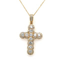 14k Yellow Gold 3.00CT Lab Grown Diamond Cross Pendant, 6.6gm S107999