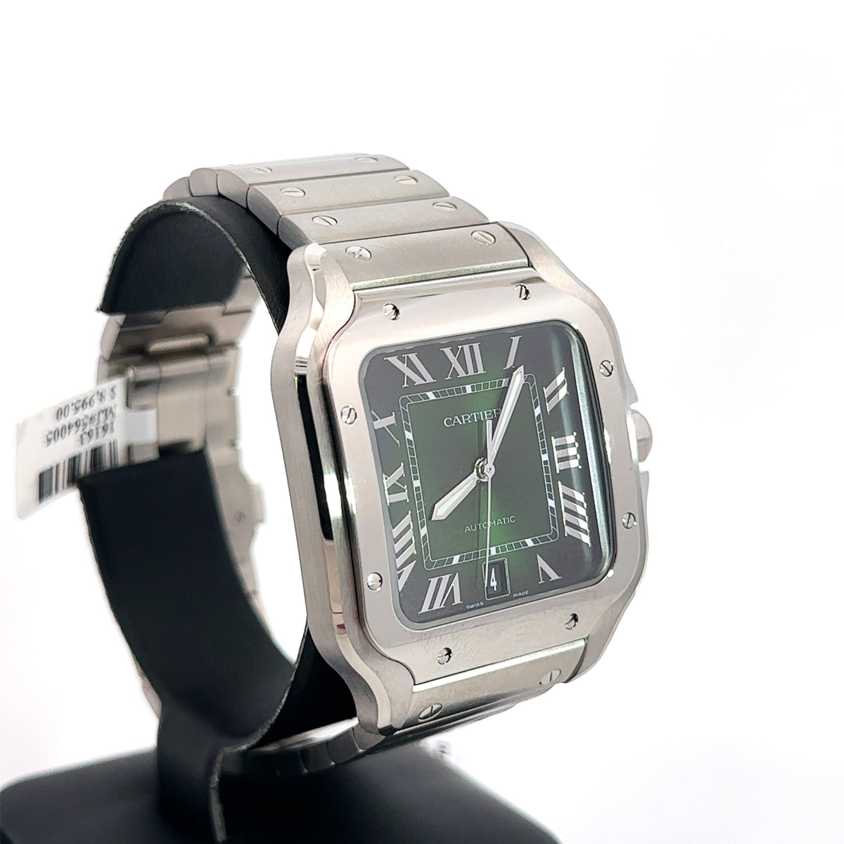 Cartier De Santos Cartier Steel & Green Dial 39.8mm Watch WSSA0062 Pre-Owned 2025