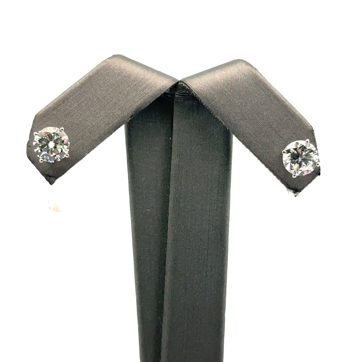 14k White Gold 2.05CT Lab-Grown Diamond Stud Earrings, Screw Back S107958