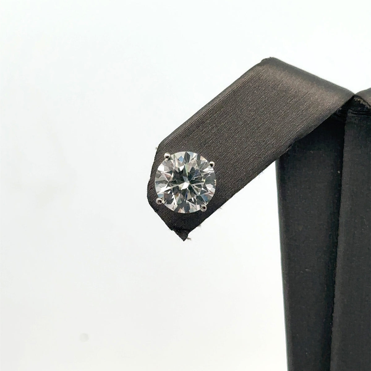 14k White Gold 4.30CT Lab-Grown Diamond Stud Earrings, Friction Back S107963