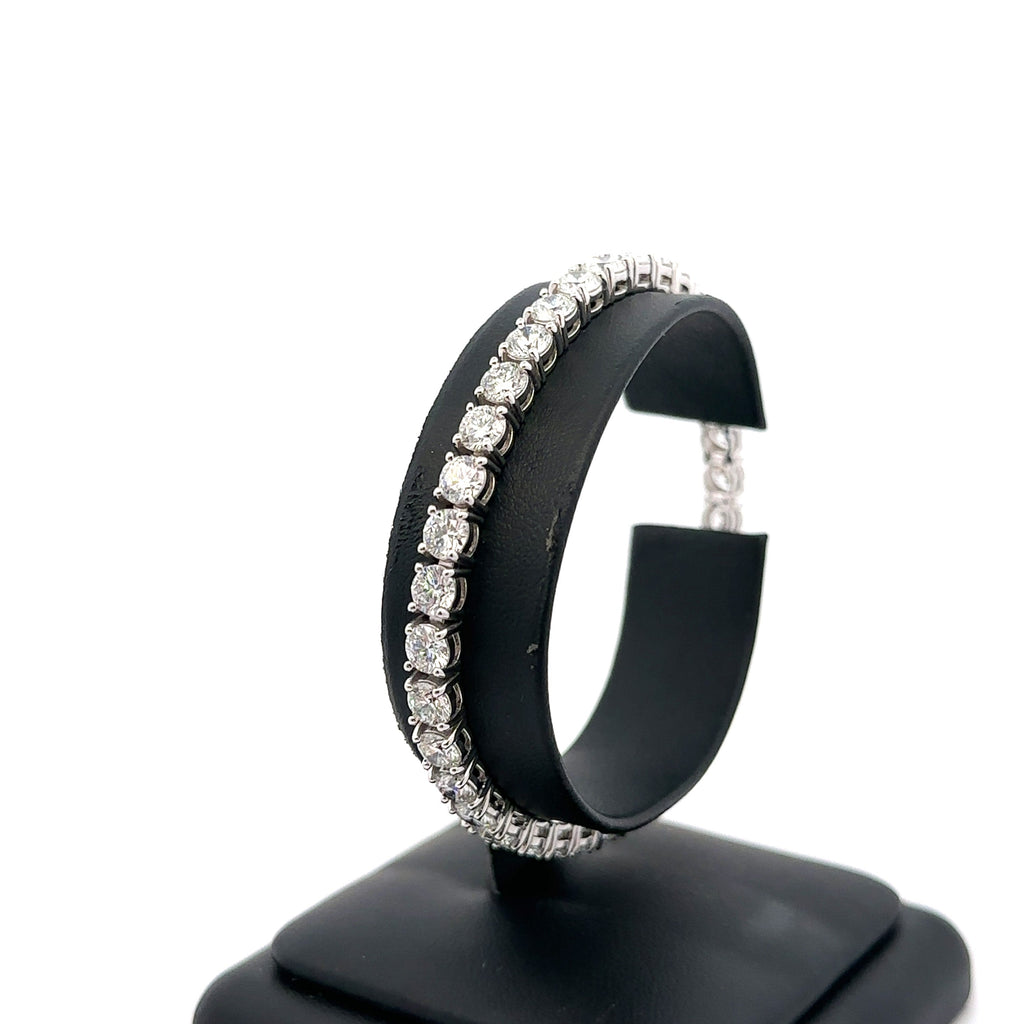 14k White Gold 12.50CT lab grown Diamond Tennis Bracelet 16.5g, 7", S108011