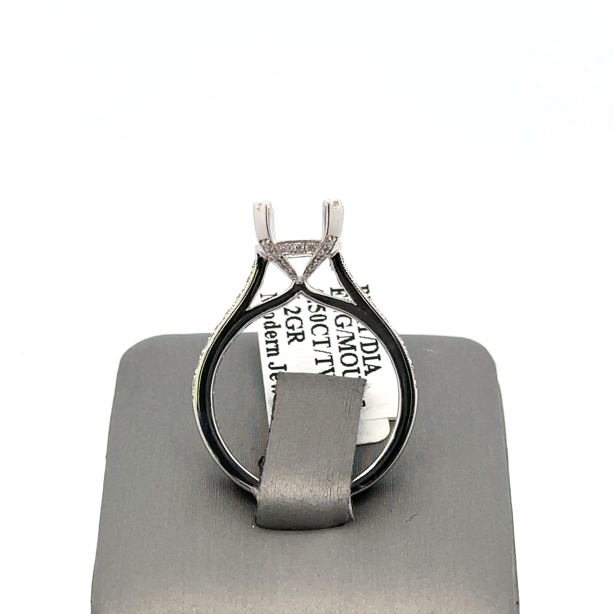 Platinum 0.35CT Diamond Engagement Ring Mounting, 6.2gm, Size 6.5, S16187