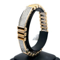 14k Yellow Gold 6.50Ct Men's Diamond Bracelet, 8.5", 58.7g, S107865