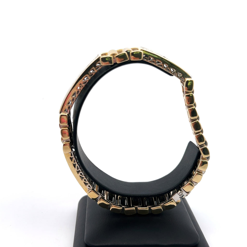 14k Yellow Gold 6.50Ct Men's Diamond Bracelet, 8.5", 58.7g, S107865