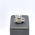 David Yurman Albion Ring Sterling Silver w/ Prasiolite &  Diamonds, S108054