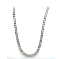 14k White Gold 9.35Ct Diamond Tennis Bolo adjustable Necklace, 32.4g,  S108063