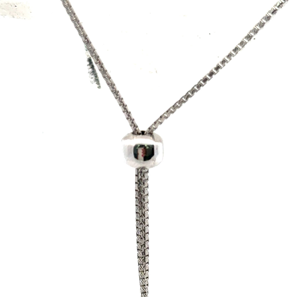 14k White Gold 6.00Ct Diamond Tennis Bolo adjustable Necklace, 27.7g, S108060