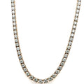 14k Yellow Gold 9.35Ct Diamond Tennis Bolo adjustable Necklace, 32.5g,  S108064