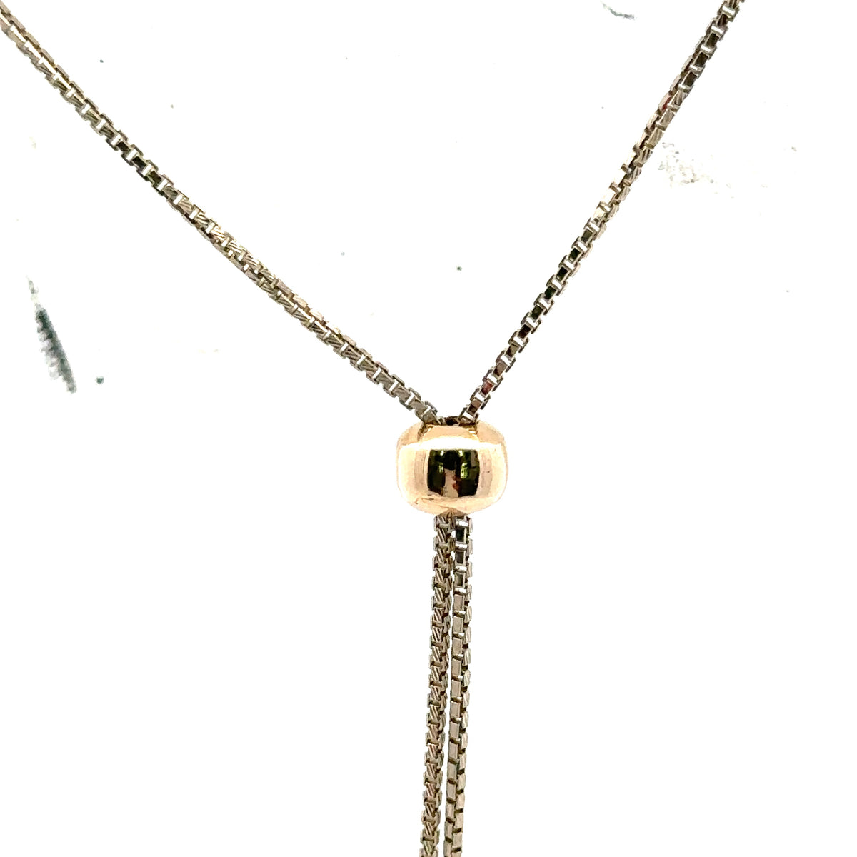 14k Yellow Gold 9.35Ct Diamond Tennis Bolo adjustable Necklace, 32.5g,  S108064