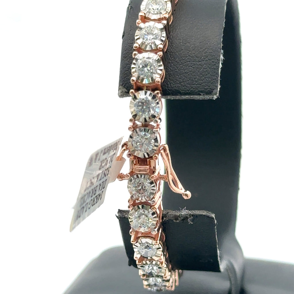 14k Rose Gold 6.75 CT Diamond Tennis Bracelet, 7", 20.9, S108062