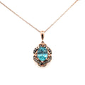 LeVian 14k Rose Gold  & Black Rhodium Ruby & Diamond Pendant, necklace S108106