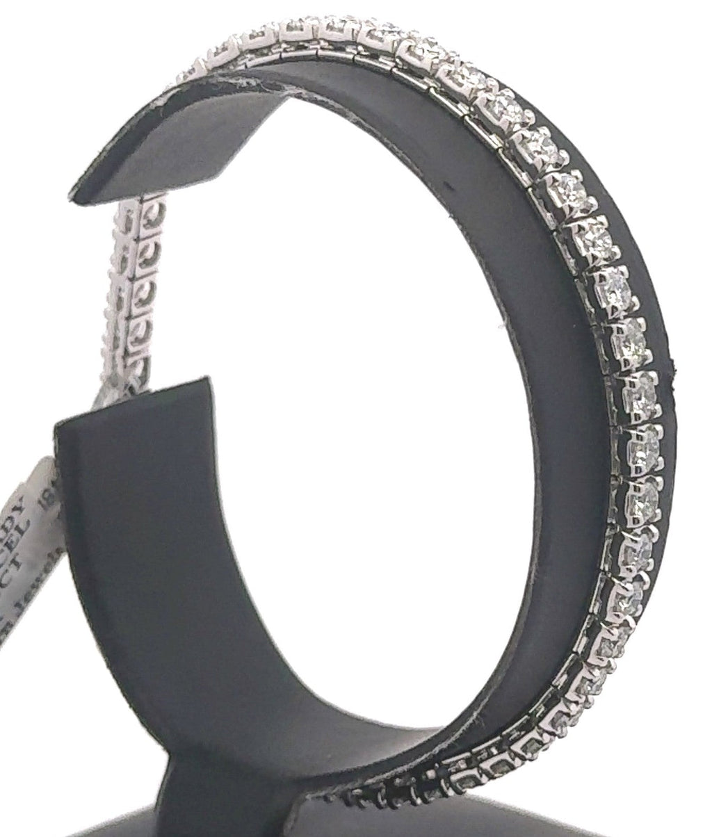 18k White Gold 4.25 CT Diamond Tennis Bracelet, 7.5", 15.3g, S16289