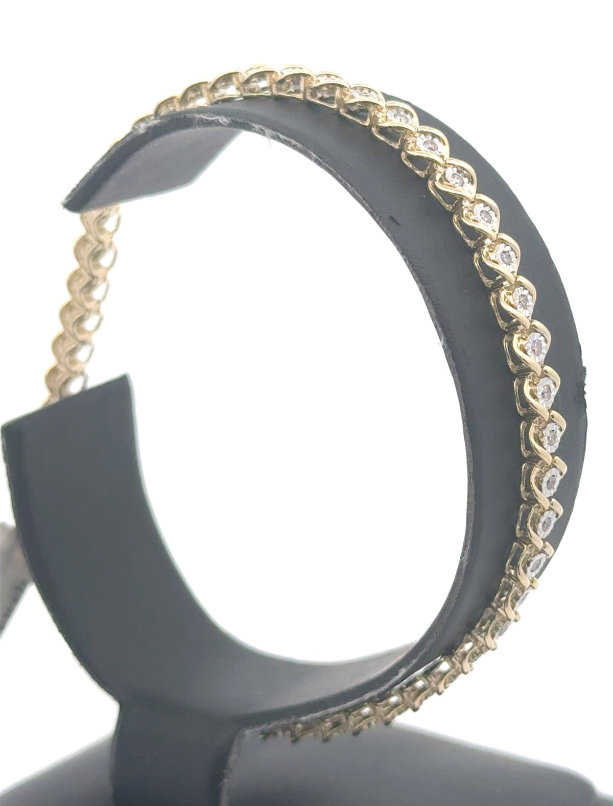 10k Yellow Gold 0.50 CT Diamond Tennis Bracelet, 7.5", 6.9g, S16298