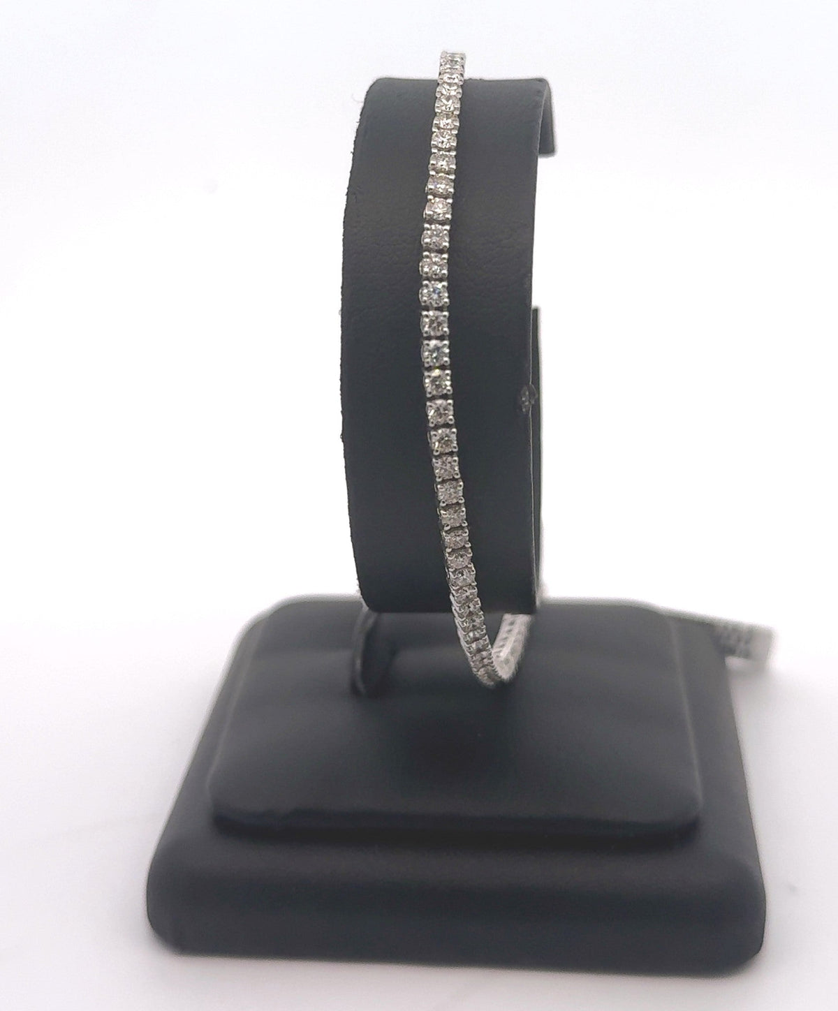 14k White Gold 3.75 CT Diamond Anklet Bracelet, 10", 9.5g, S16297