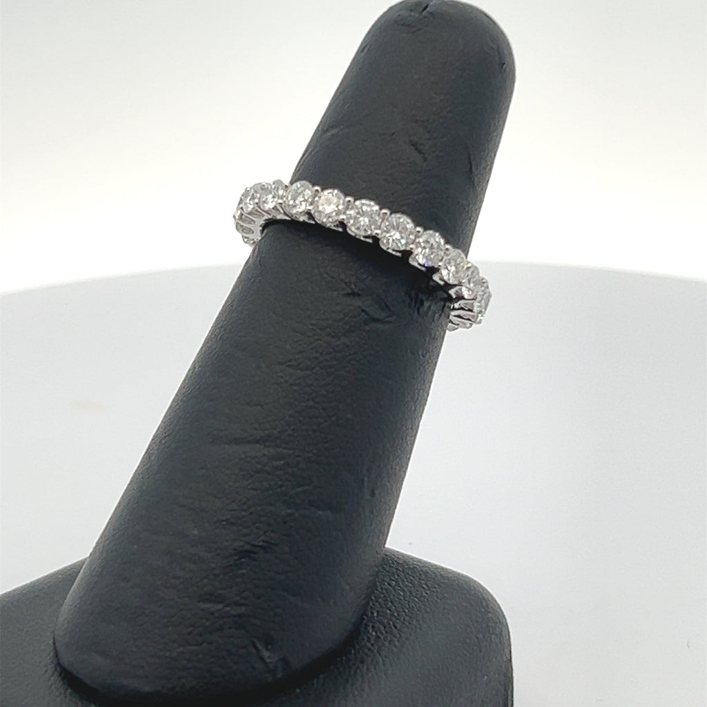 14k White Gold 2.0CT Baguette & Round Diamond Ring, 2.8gm, size 7 S108152