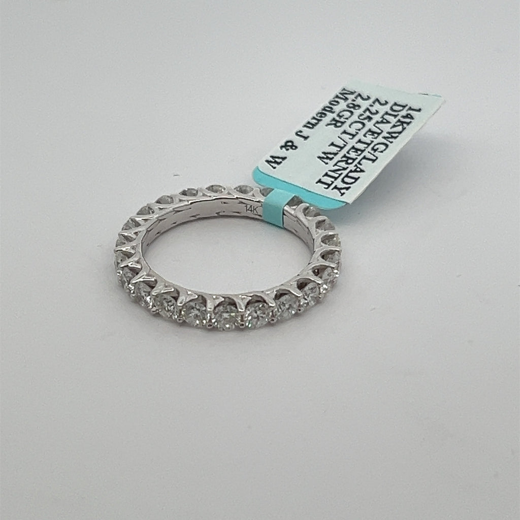 14k White Gold 2.0CT Baguette & Round Diamond Ring, 2.8gm, size 7 S108152
