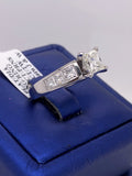 Platinum 2.15 CT Princess Cut Diamond Engagament Ring