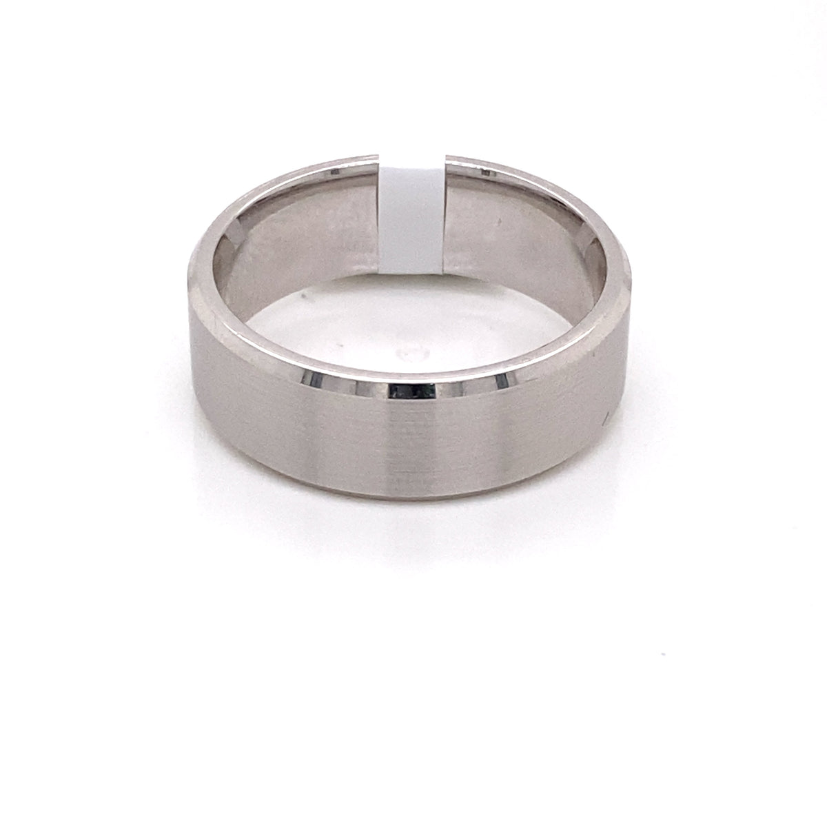 14k White Gold Men's Comfort Fit Wedding Band