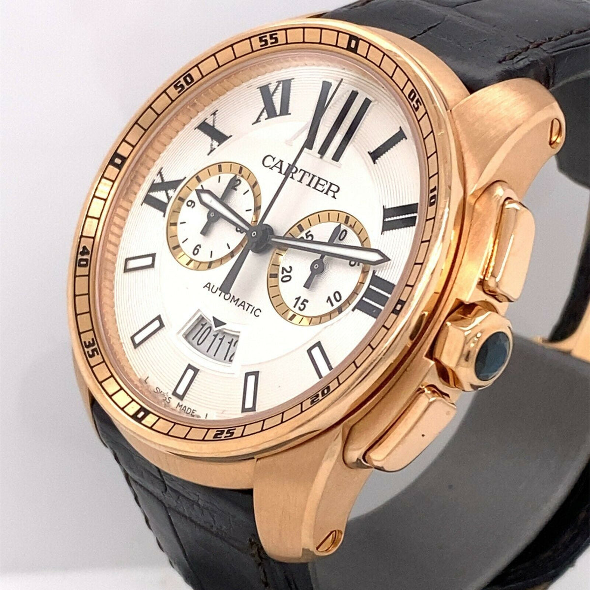 Cartier Calibre de Cartier Chronograph 18k Rose Gold