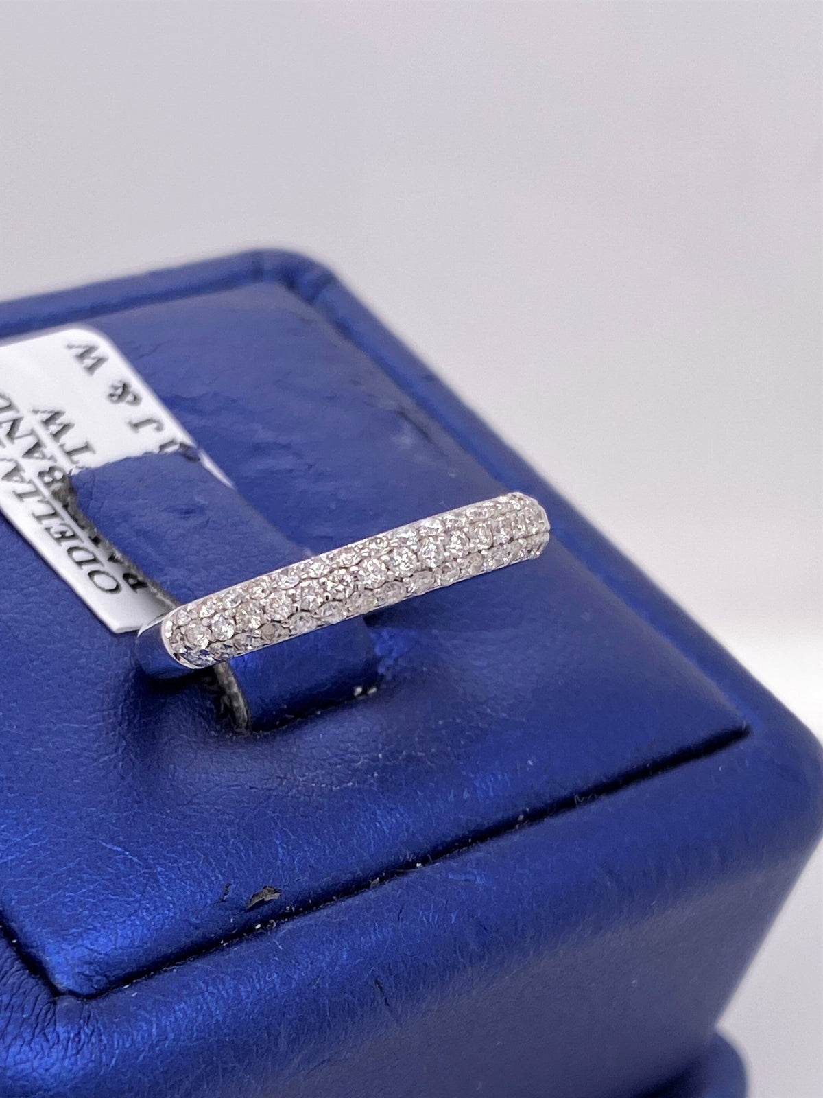 Odelia 18k White Gold 0.50 CT Diamond Pave Wedding Band