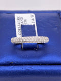 Odelia 18k White Gold 0.50 CT Diamond Pave Wedding Band
