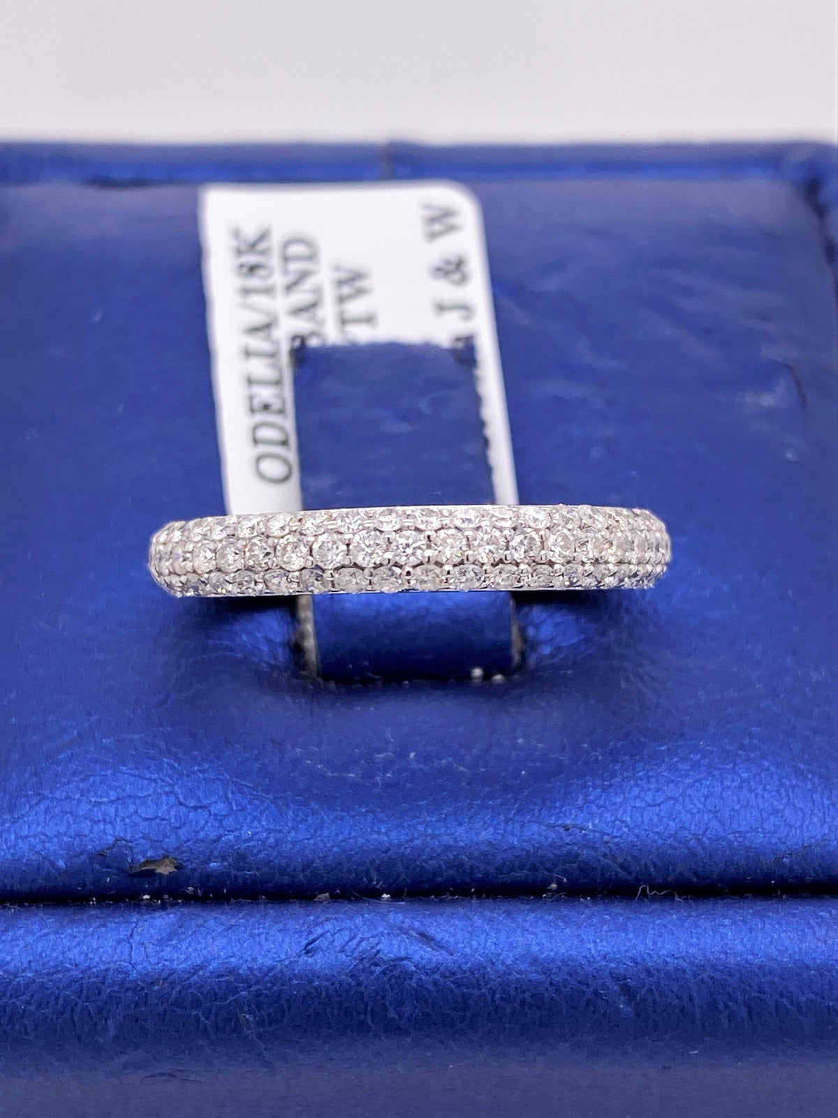 Odelia 18k White Gold 0.50 CT Diamond Pave Wedding Band