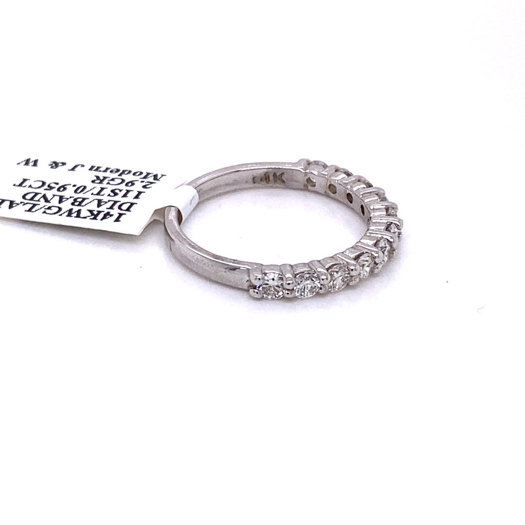14k White Gold 0.95 CT Diamond Ladies Band