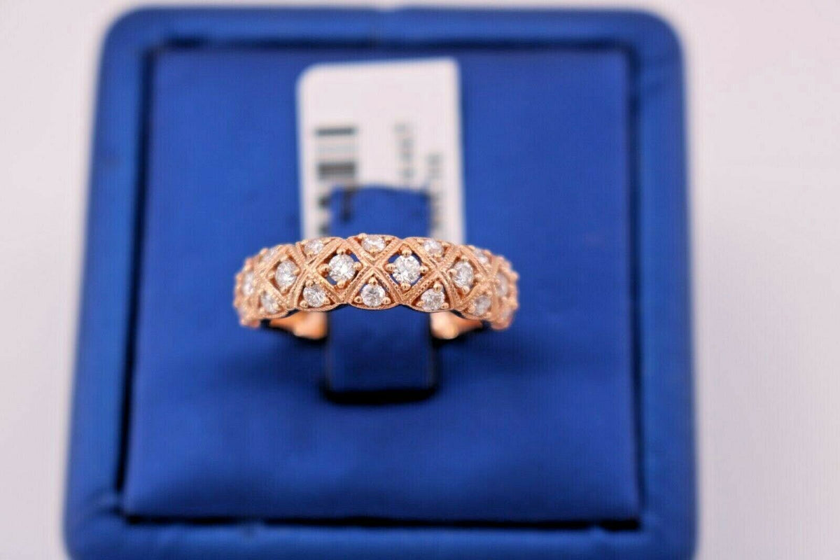 14k Rose Gold 0.75 CT Diamond Ladies Band