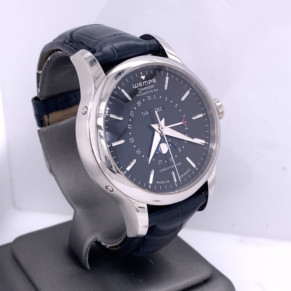 Zeitmeister Classic Moon Phase and Full Calendar 42mm Watch, WM350002