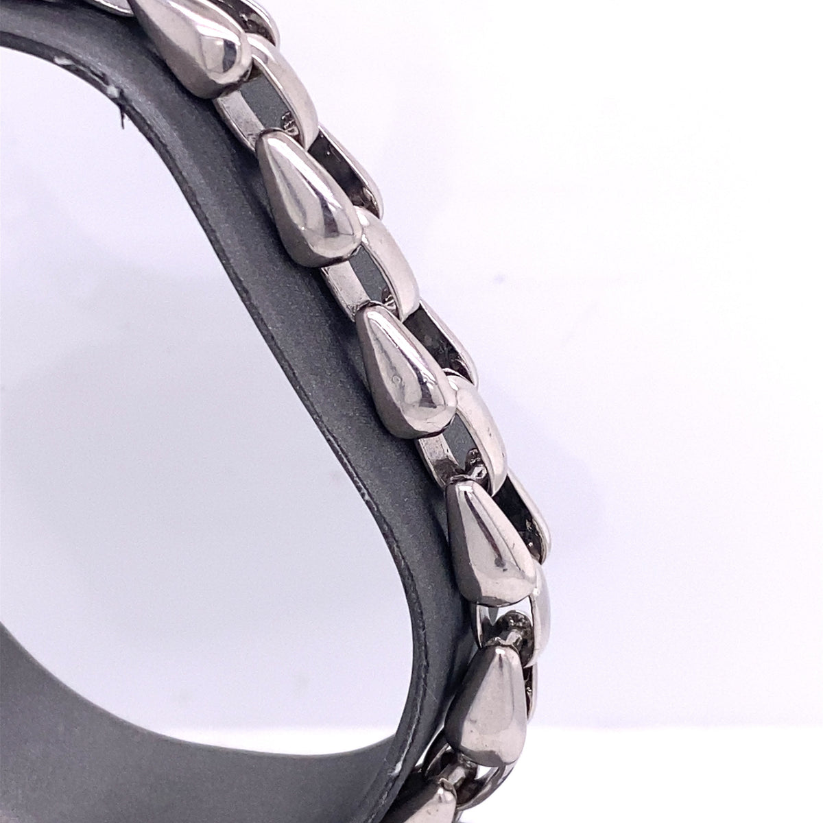 14k White Gold Fancy Men's Chain Bracelet, S106964