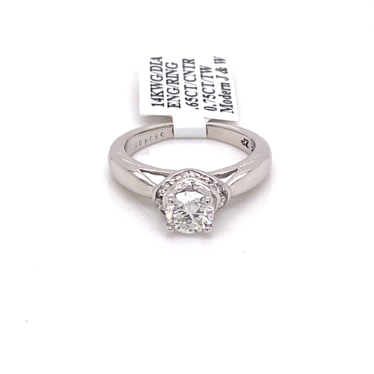 14k White Gold 0.75 CT Diamond Engagement Ring
