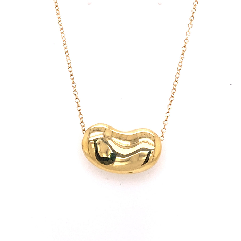 Tiffany & Co. 18k Yellow Gold Elsa Peretti Bean Necklace