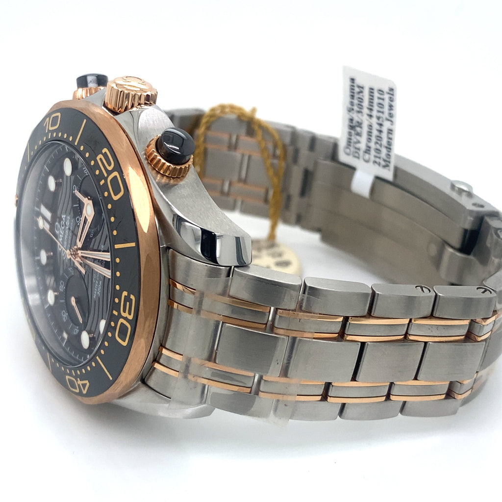 Omega Diver 300M Seamaster Sedna Gold on Steel 44mm Watch, 210.20.44.51.01.001