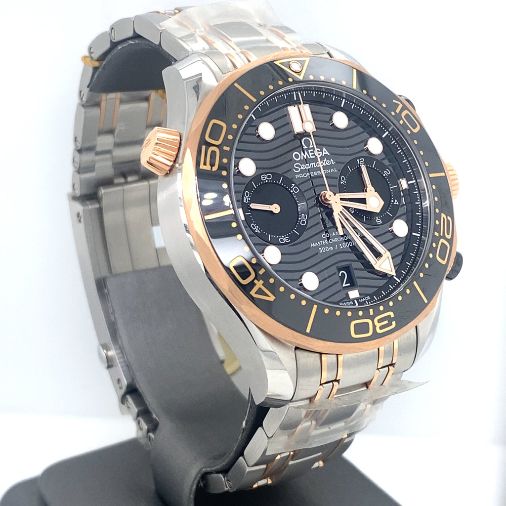 Omega Diver 300M Seamaster Sedna Gold on Steel 44mm Watch, 210.20.44.51.01.001