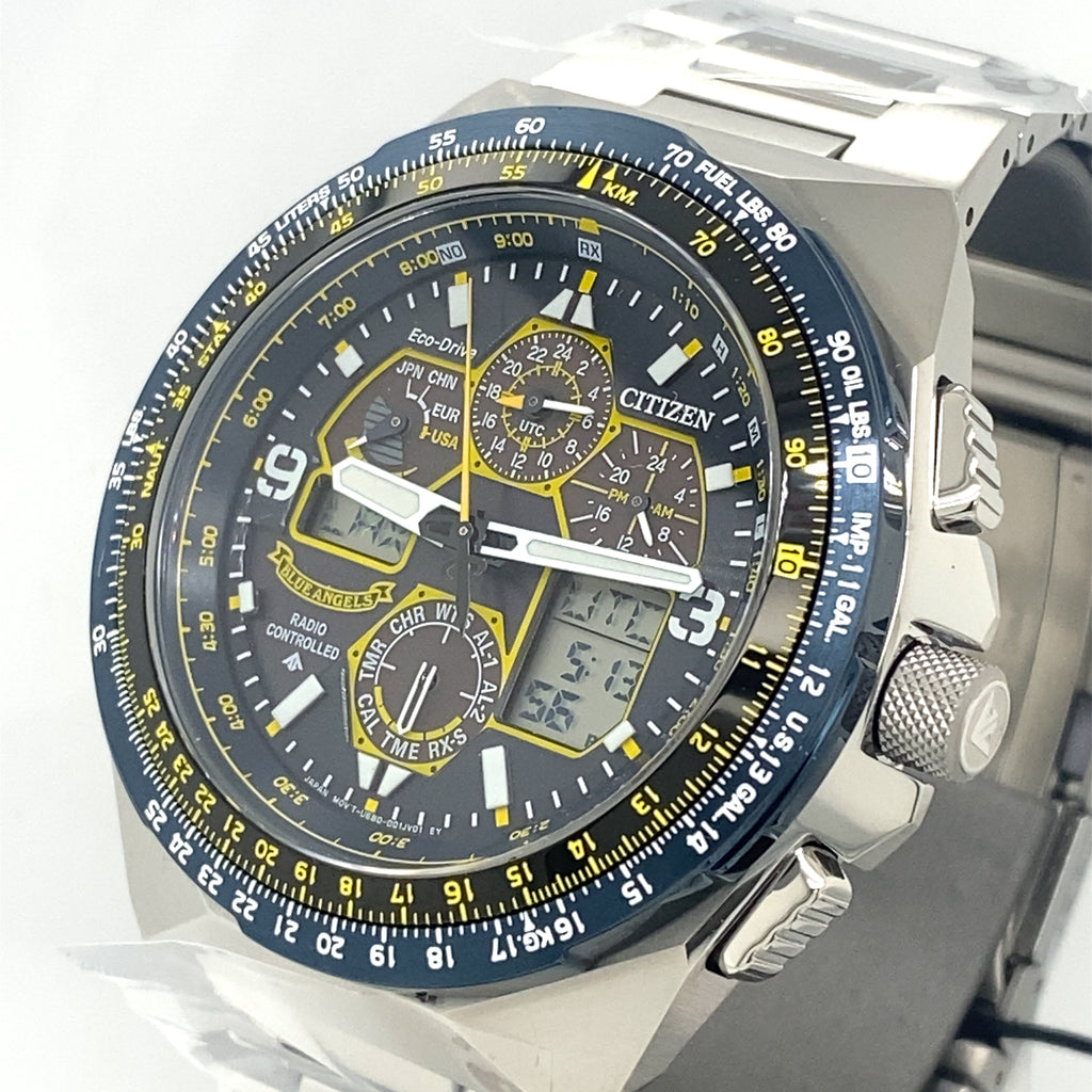 Citizen Promaster Skyhawk A-T Blue Angels 46mm Steel Chronograph, JY8128-56L