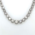 14k White Gold 12.50 CT Diamond Graduating Tennis Necklace, S107083