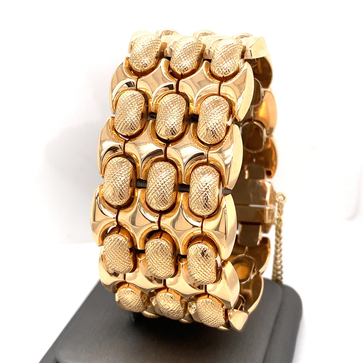 Estate 18k Rose Gold Ladies Wide Bracelet, S107089