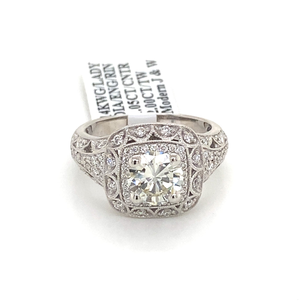 14K White Gold 2.00CT Diamond Engagement Ring