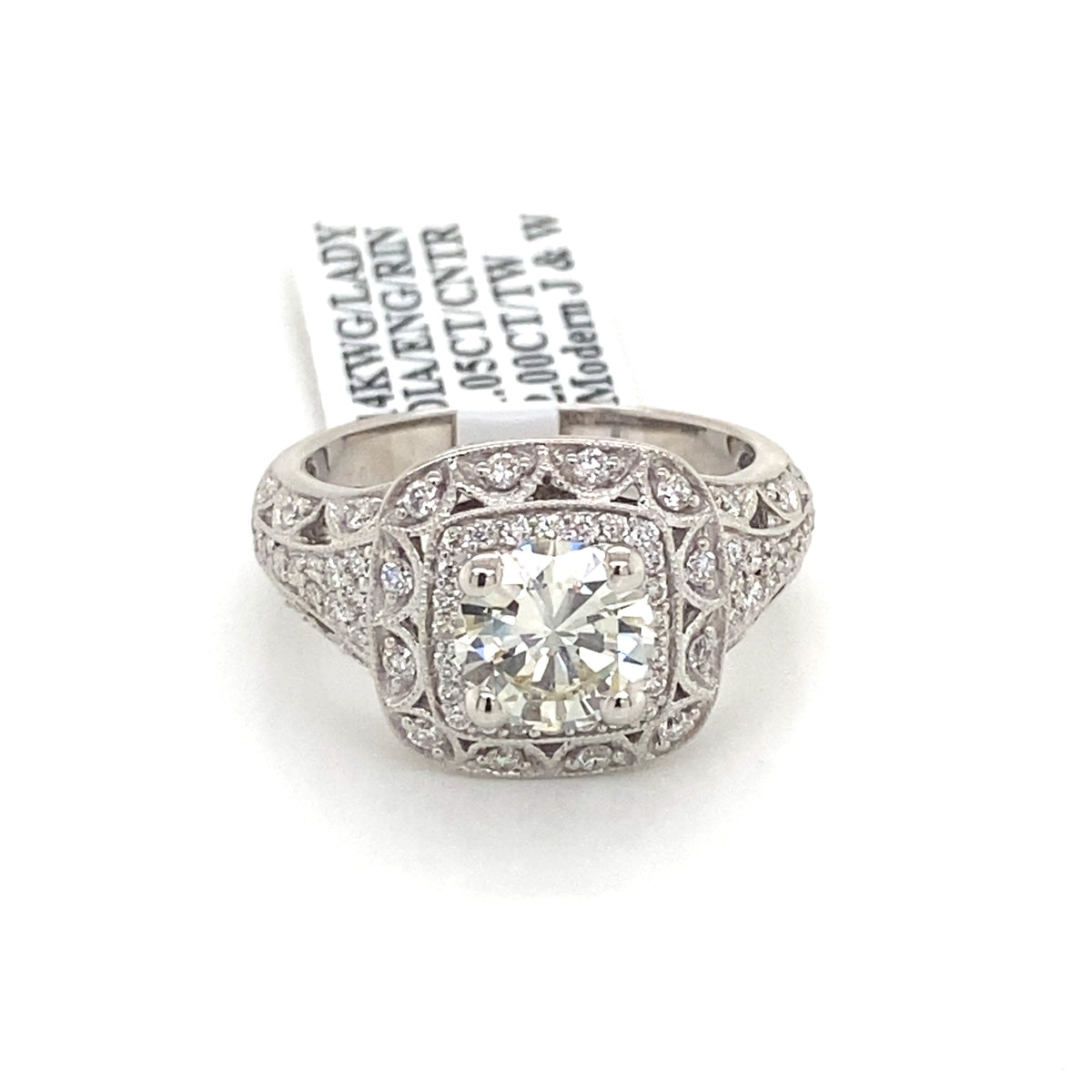 14K White Gold 2.00CT Diamond Engagement Ring