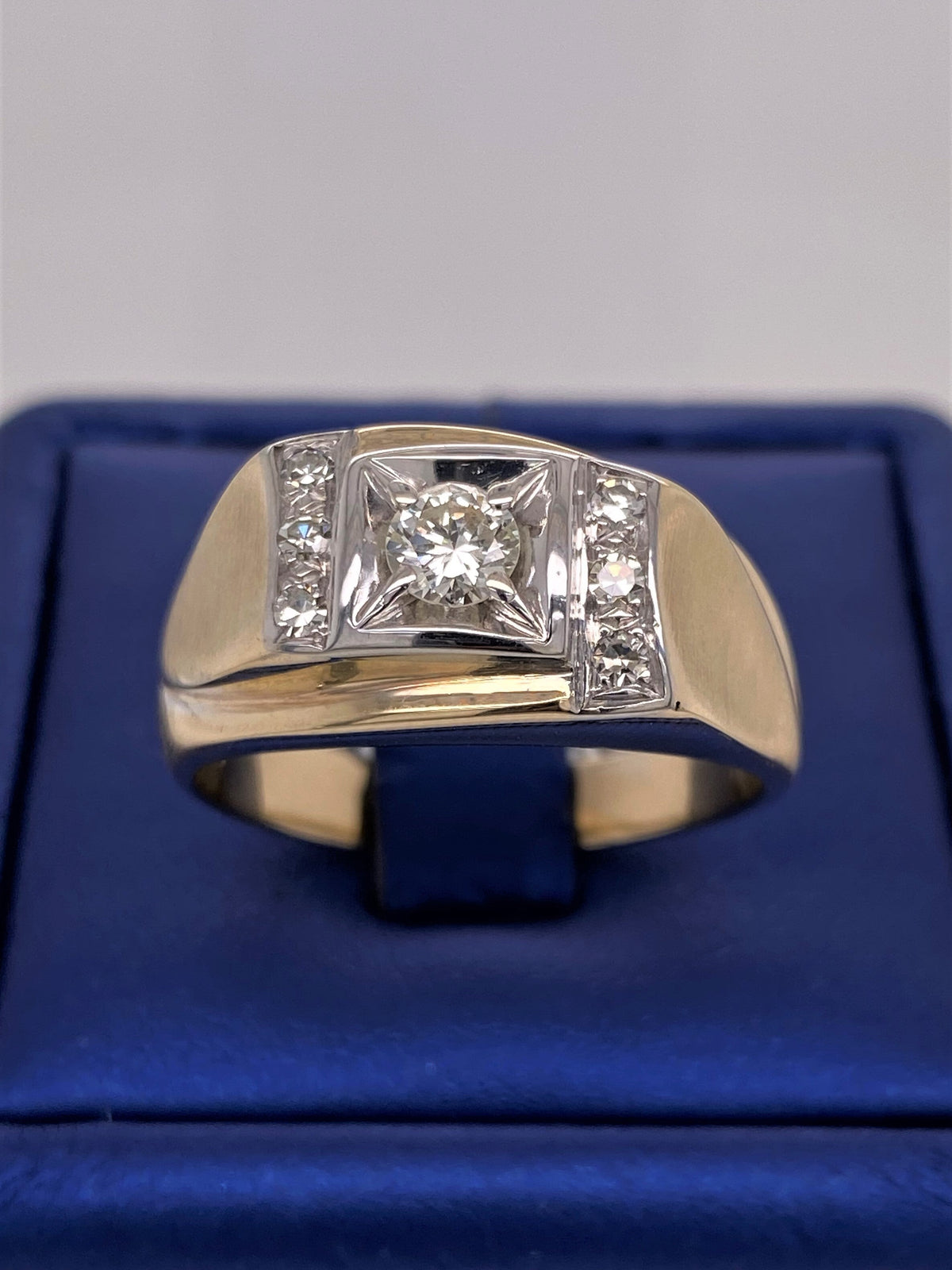 14k Yellow Gold 0.50 CT Diamond Men's Ring