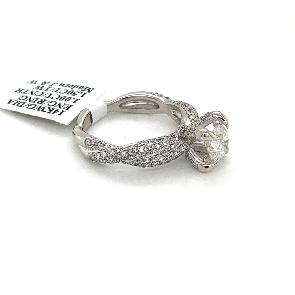 14k White Gold 1.50 CT Diamond Engagement Ring