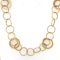14k Yellow Gold Fancy Circle Link Ladies Necklace, S107137