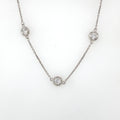 14k White Gold 2.50CT Diamond By The Yard Necklace, S107139