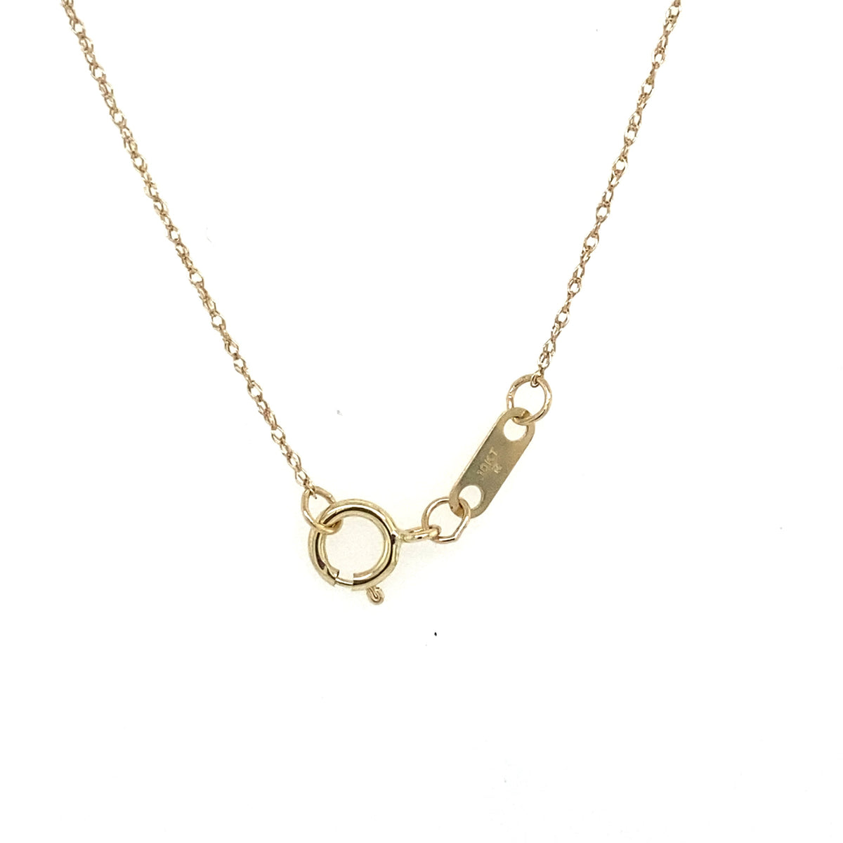 10k Yellow Gold 0.25 CT Diamond Hamsa Ladies Pendant Necklace
