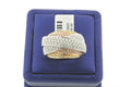 Fancy 18k Tri Color Gold 3.75 CT Diamond Ladies Ring
