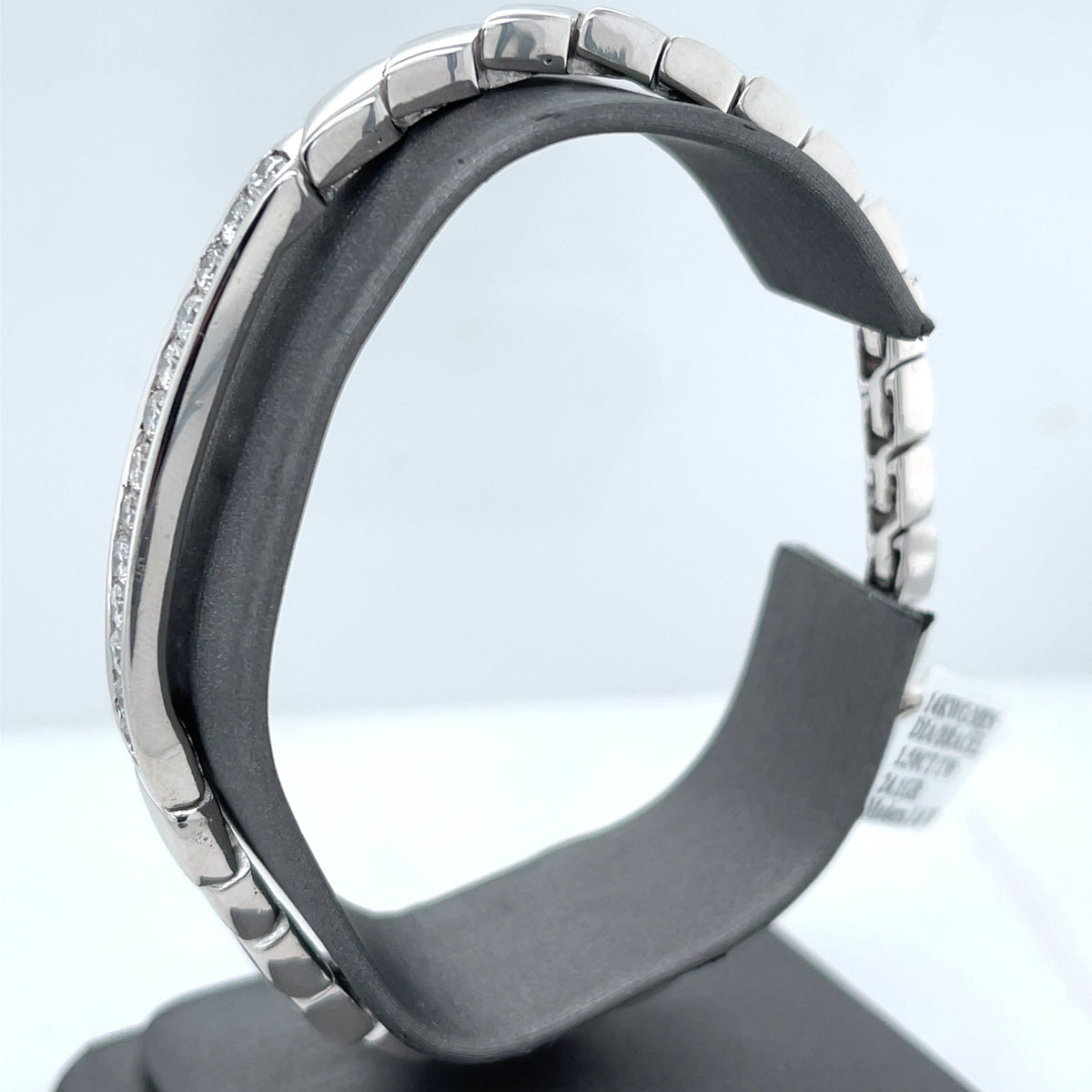 14k White Gold Men's Diamond Bracelet, S107208